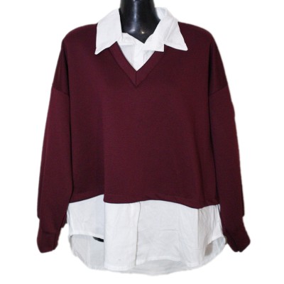 Μπλούζα με Γιακά και Τελείωμα Πουκάμισο